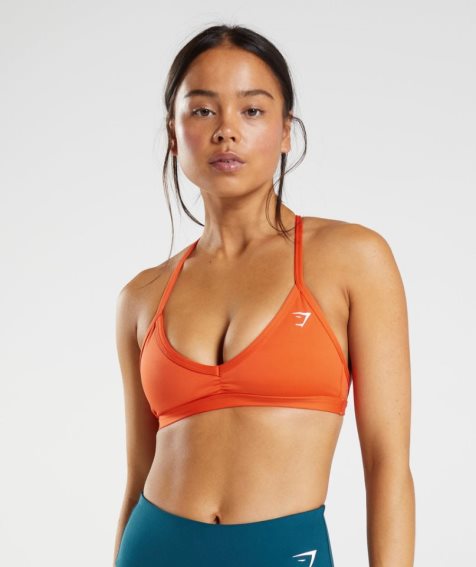 Women's Gymshark Minimal Sports Bra Orange | NZ 0DSQBX